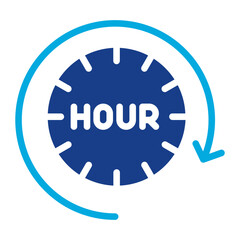 Hours icon vector image. Can be used for Contact Us.