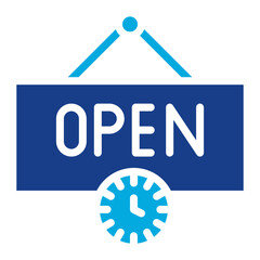 Opening Hours icon vector image. Can be used for Contact Us.