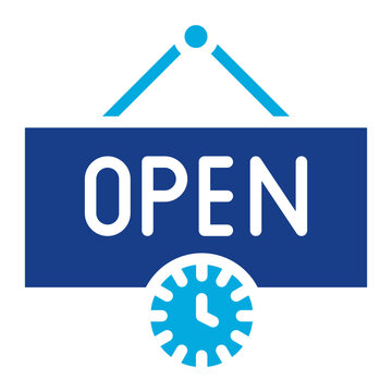 Opening Hours icon vector image. Can be used for Contact Us.