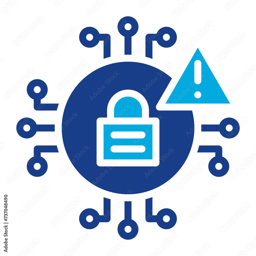 Poster cybersecurity risk icon vector image. can be used for risk management.