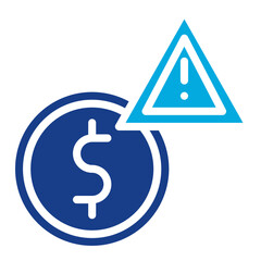 Financial Risk icon vector image. Can be used for Risk Management.