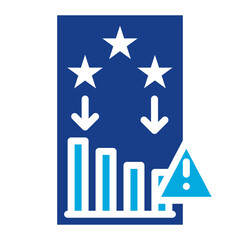 Reputation Risk icon vector image. Can be used for Risk Management.