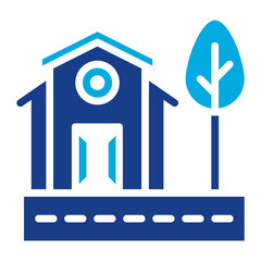 Country Farmhouse icon vector image. Can be used for Festa Junina.