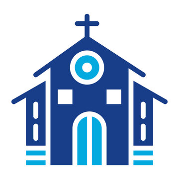 Church icon vector image. Can be used for Festa Junina.