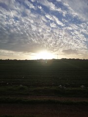 sunset in the mountains