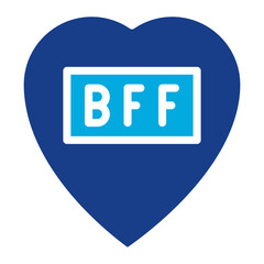 Best Friend Forever icon vector image. Can be used for Friendship.