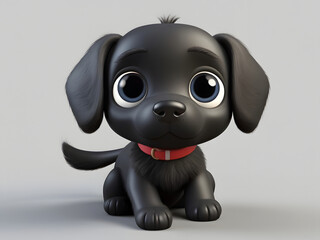Cute white baby dog 3d character. Cartoon dog with big red eyes. 3d render illustration. Farm animals set
Cute white baby dog, 3D character, cartoon dog, big red eyes, 3D render, illustration, farm an
