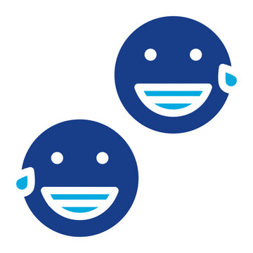 Laughing Together icon vector image. Can be used for Friendship.