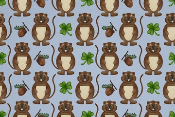 Groundhog Character Background jpeg. for hand drawn.