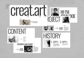 Brand Portfolio Presentation Template - obrazy, fototapety, plakaty