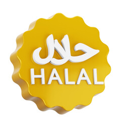 Halal Logo Sign 3d Icon
