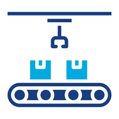 Conveyor Belt icon vector image. Can be used for Warehouse.