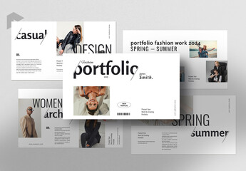 Fashion Portfolio Presentation Layout - obrazy, fototapety, plakaty