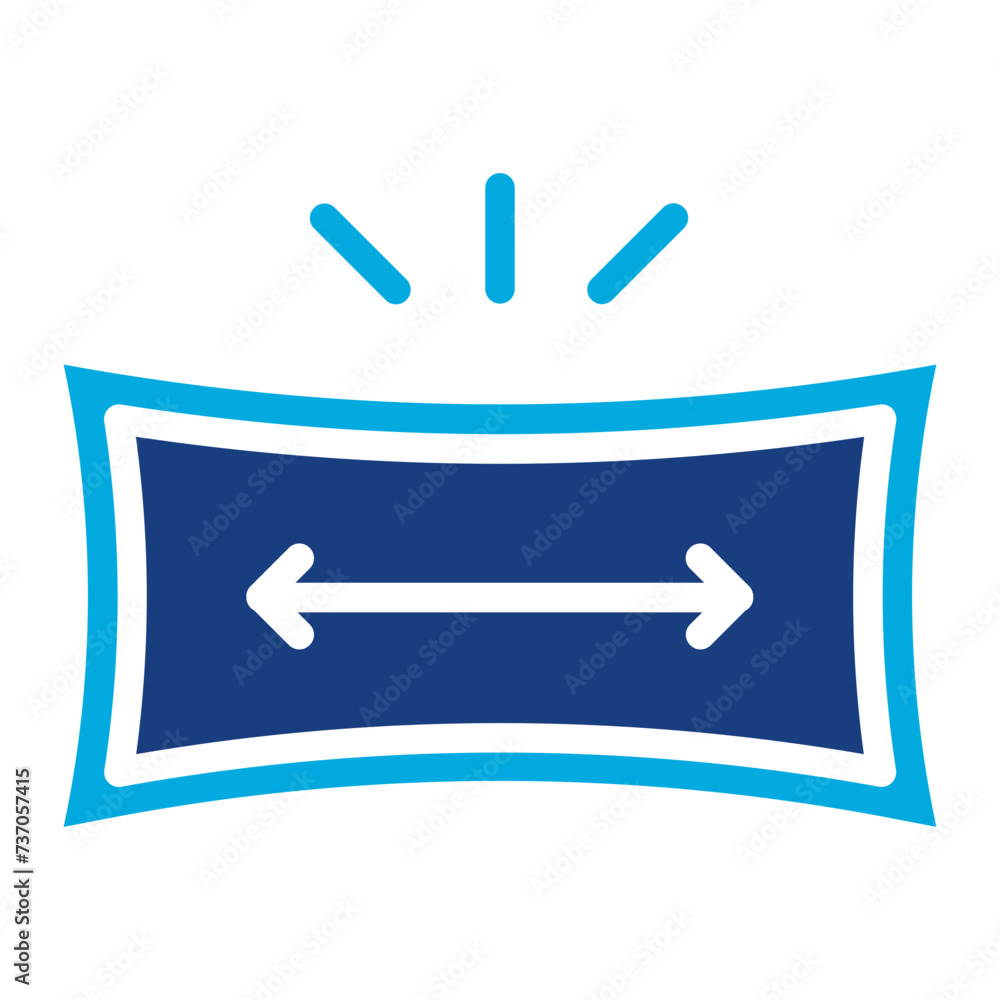 Aufkleber fabric stretch icon vector image. can be used for fabric features.