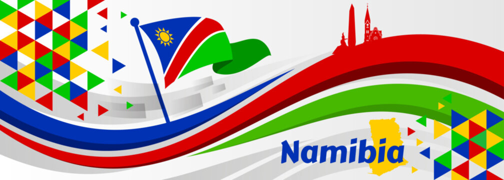Namibia Independence Day Banner. Namibian holiday celebrated on March 21