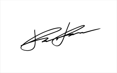 Unique invented signatures for business documents, for business, for designs. Vector illustration.