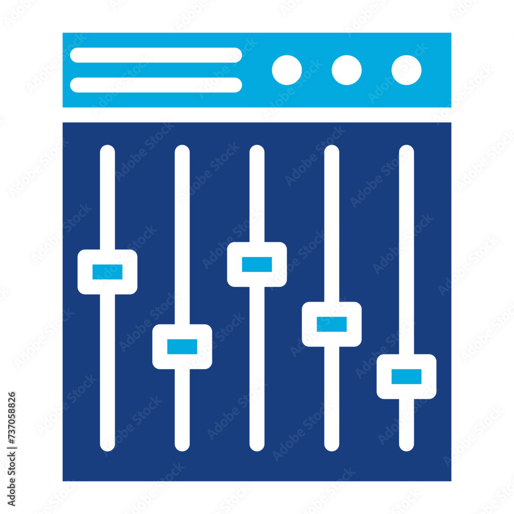 Poster mixer icon vector image. can be used for instrument.