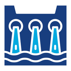 Hydroelectric icon vector image. Can be used for Manufacturing.