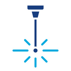 Laser Beam icon vector image. Can be used for Manufacturing.