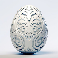 abstract white egg made with generative ai