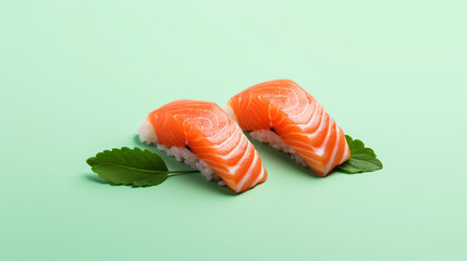 Fresh salmon sushi