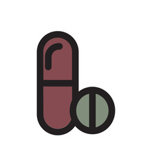 Medicine Pills Tab Tablet Treatment Filled Outline Icon