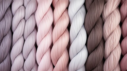 Soft Pastel Colored Giant Yarn Braids.