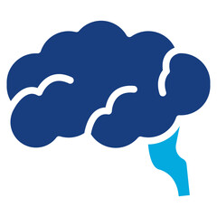 Human Brain icon vector image. Can be used for Biometrics.