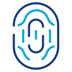 Thumb Print icon vector image. Can be used for Biometrics.