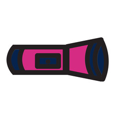 Camping Flashlight Idea Lamp Light Torch Torch Light Filled Outline Icon