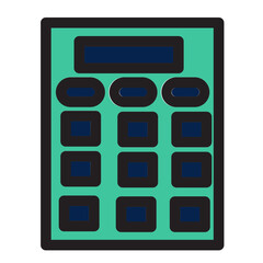 Calculator Education Laboratory Math Research Science Scientific Filled Outline Icon