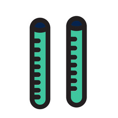 Chemistry Education Laboratory Research Science Test Tubes Filled Outline Icon