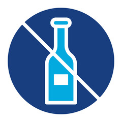 Drinks Not Allowed icon vector image. Can be used for Bowling.