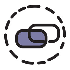 Building Chain Connect Link Linking Tool Url Filled Outline Icon