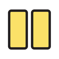 Button Control Music Pause Player Filled Outline Icon