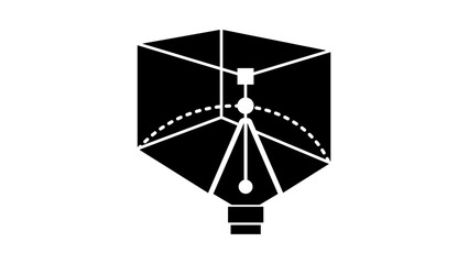 digital design symbol, black isolated silhouette