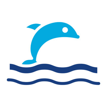 Dolphin icon vector image. Can be used for Beach Resort.