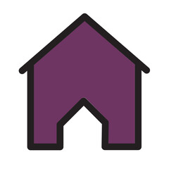 Apartment Building Home House Office Filled Outline Icon