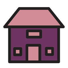 Apartment Building Home House Office Property Real Estate Filled Outline Icon