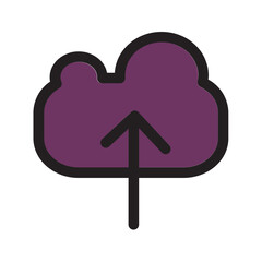 Arrow Backup Cloud Up Upload Filled Outline Icon
