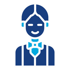 Male Croupier icon vector image. Can be used for Casino.