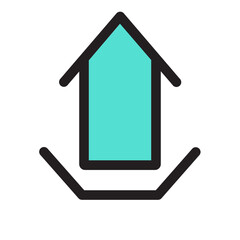 Internet Online Upload User Interface Filled Outline Icon