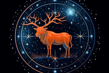 Obraz na płótnie Canvas Sagittarius zodiac sign illuminated in red on black background vector illustration