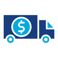 Cash Transfer Vehicle icon vector image. Can be used for Trading.