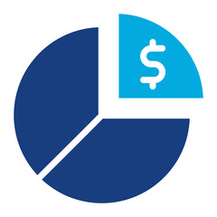 Market Pie Chart icon vector image. Can be used for Trading.