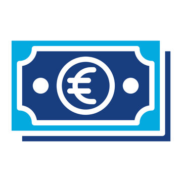 Euro Bill icon vector image. Can be used for Trading.