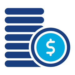 Stacks of Coins icon vector image. Can be used for Trading.