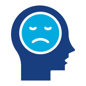 Depression icon vector image. Can be used for Psychology.