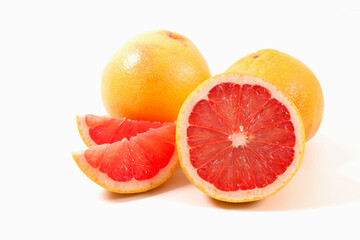fresh grapefruit isolated on white background