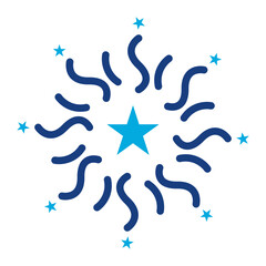 Fireworks icon vector image. Can be used for Carnival.